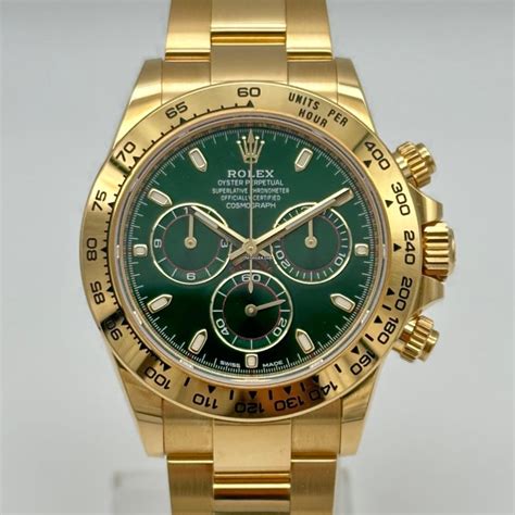 rolex daytona gold grünes zifferblatt|rolex daytona stahl.